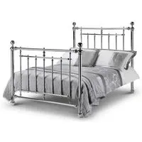 Eliot Double Bed Frame - Chrome, Metal