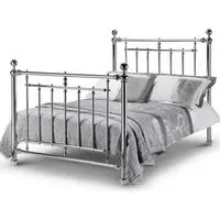 Eliot King Size Bed Frame - Chrome, Metal