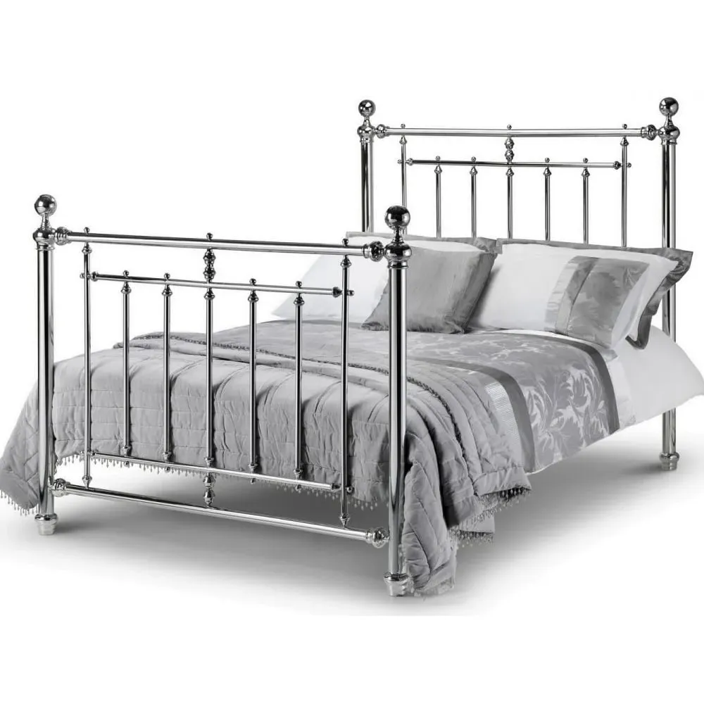 Eliot King Size Bed Frame - Chrome, Metal image