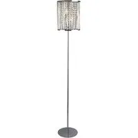Elise 2 Light Floor Lamp with Crystal Drops - Chrome