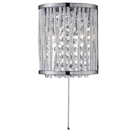 Elise 2 Light Wall Bracket with Crystal Drops - Chrome image