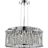 Elise 4 Light Ceiling Fitting with Crystal Drops - Chrome