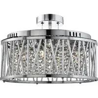 Elise 5 Light Ceiling Fitting with Crystal Drops - Chrome