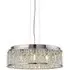 Elise 7 Light Ceiling Pendant with Crystal Drops - Chrome