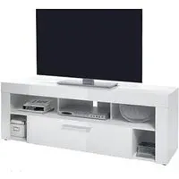Elista TV Stand with 1 Drawer - White
