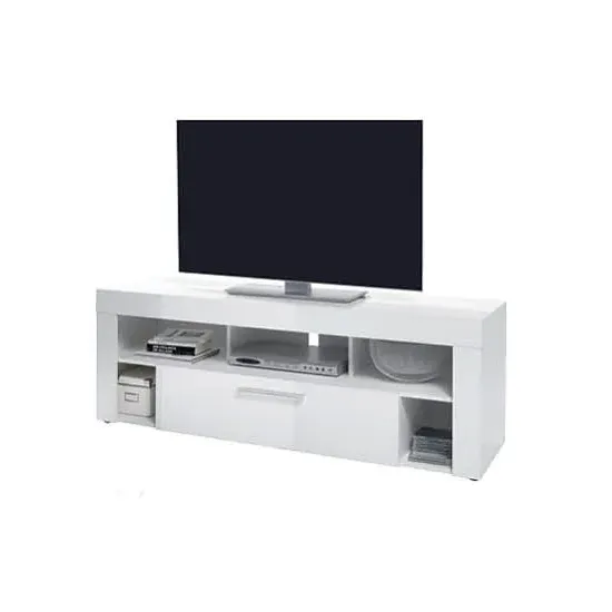 Elista TV Stand with 1 Drawer - White image