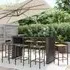 Elita 9 Piece Garden Bar Set - Black, Poly Rattan