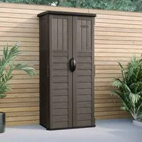 Elite Reinforced Resin Garden Storage Cabinet - Stone Grey alternate view