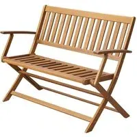 Eliza Folding Garden Bench - Natural, Acacia