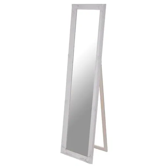 Elizak Rectangular Cheval Mirror - White image