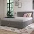 Elkhart Double Bed with 4 Drawers - Grey, Fabric