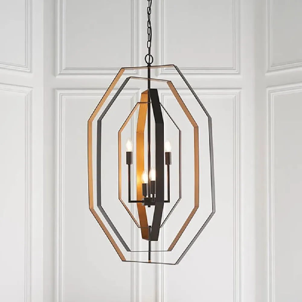 Elkhart Metal Ceiling Pendant Light - Bronze, Antique Gold image