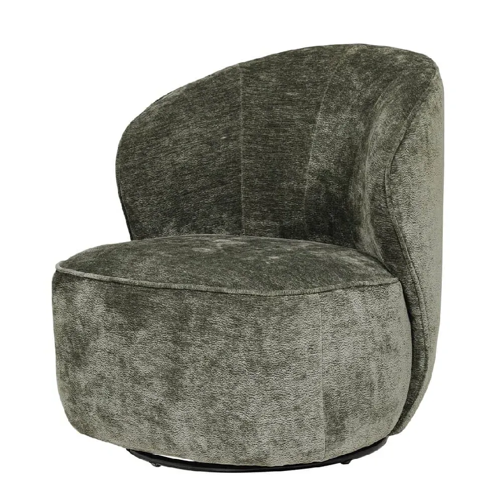 Elkhart Velvet Swivel Accent Chair - Green