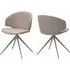 Elkhorn Dining Chairs with Swivel Function - Beige, Fabric