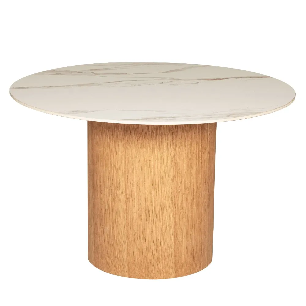 Elkhorn Round Dining Table - Sand, Ceramic