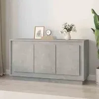 Elkin 3-Door Sideboard - Concrete Grey, Engineered Wood