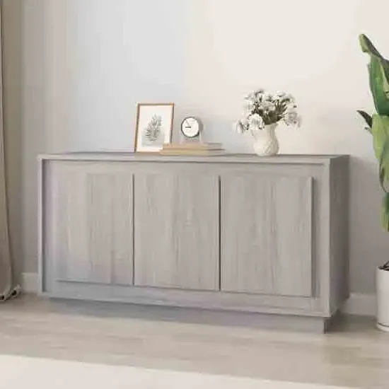 Elkin 3-Door Sideboard - Grey Sonoma, Engineered Wood
