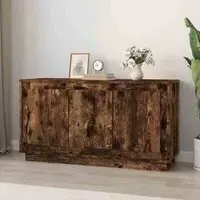 Elkin 3-Door Sideboard - Smoked Oak, Engineered Wood