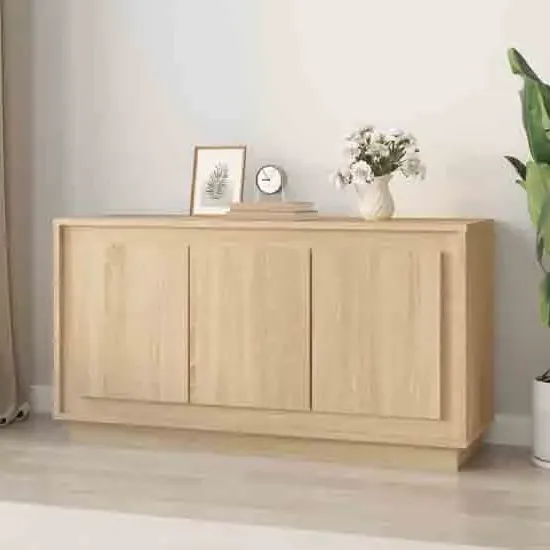 Elkin 3-Door Sideboard - Sonoma Oak, Engineered Wood