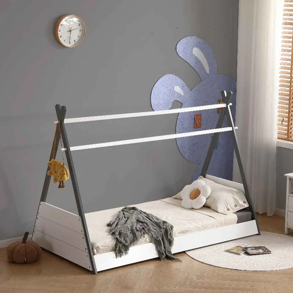 Elkton Wooden Children Daybed - Grey, White