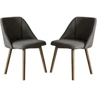 Elliata Dining Chairs - Slate Grey, Fabric