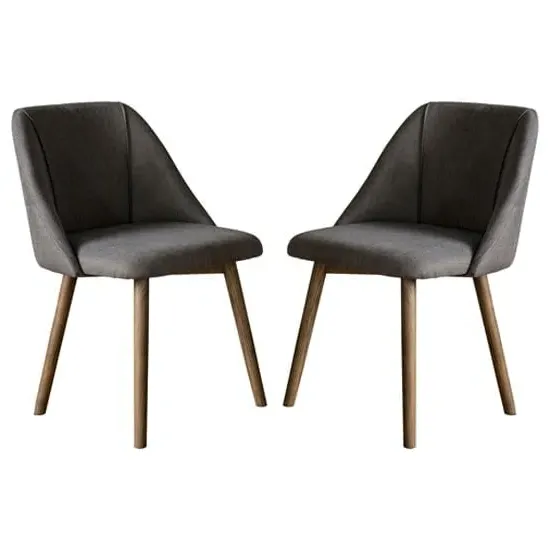 Elliata Dining Chairs - Slate Grey, Fabric