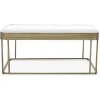 Ellice Coffee Table - Gold, Glass
