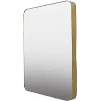 Ellice Rectangular Wall Mirror - Gold, Metal