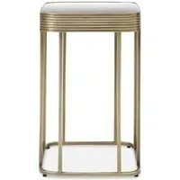 Ellice Side Table - Gold, Glass