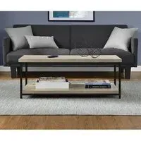 Ellicott Coffee Table with Undershelf - Grey, Oak