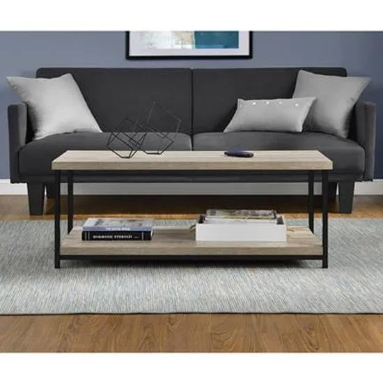 Ellicott Coffee Table with Undershelf - Grey, Oak image