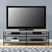 Ellicott TV Stand with 4 Shelves - Grey, Oak