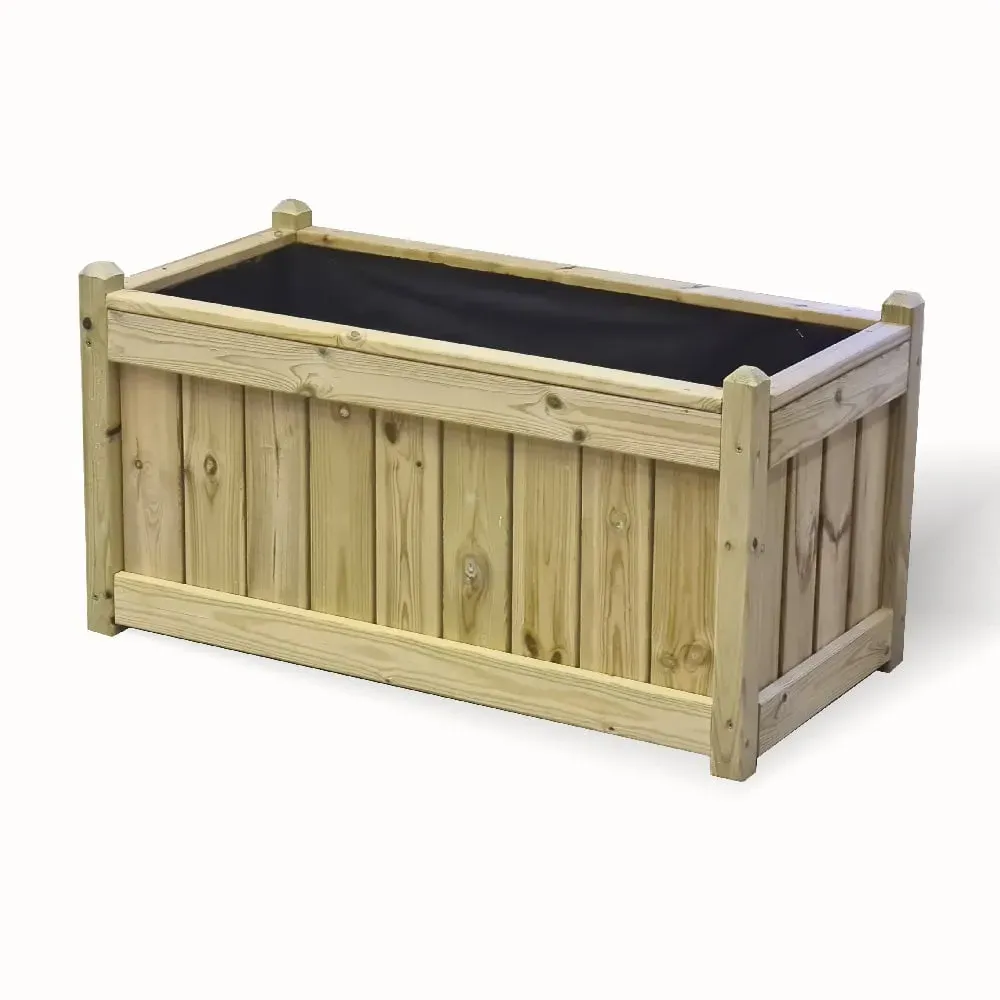 Ellijay Rectangular Planter - Natural, Wood