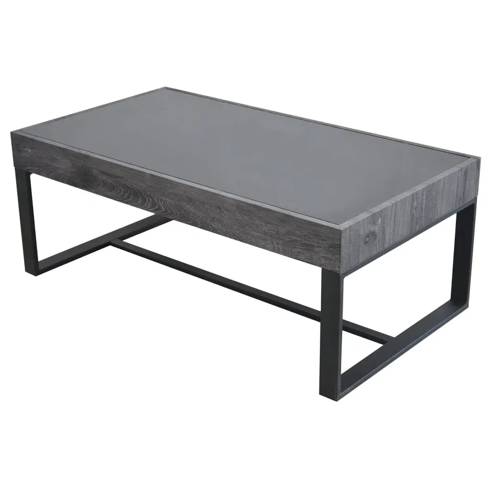 Ellis Rectangular Coffee Table - Black, Glass