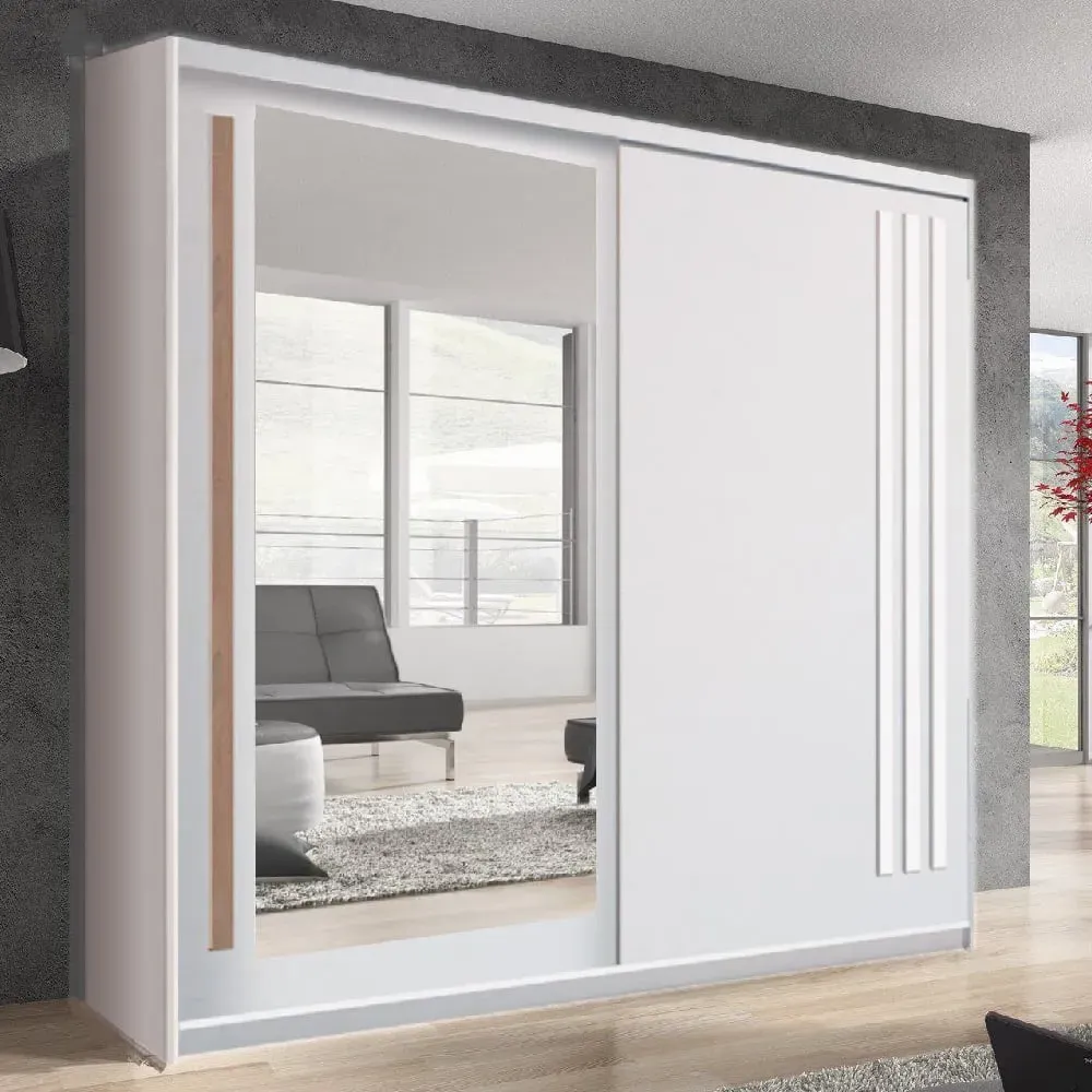 Elmira 200cm Wardrobe with Sliding Doors - Anderson Pine