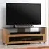 Elmira Small TV Stand with Glass Top - Light Oak, MDF