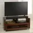 Elmira Small TV Stand with Glass Top - Walnut, MDF