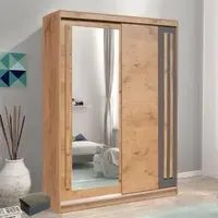 Elmira Wardrobe with Sliding Doors - Lancelot Oak