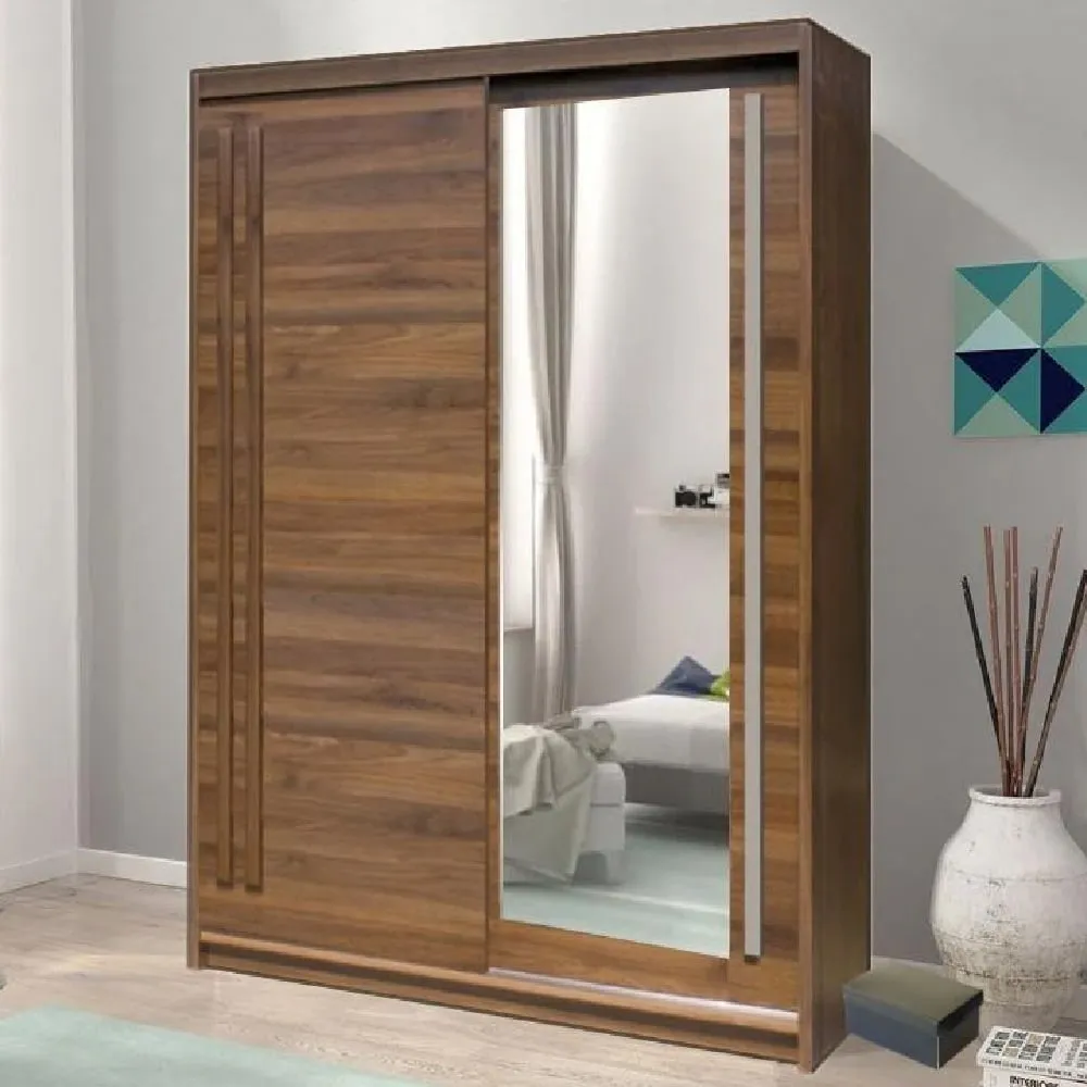 Elmira Wardrobe with Sliding Doors - Walnut