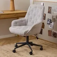 Elmont Fabric Office Chair with Height Adjustment - Beige