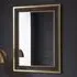 Elmont Rectangular Bevelled Wall Mirror - Black, Gold