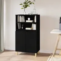 Elmont Sideboard with 2 Doors - Black, Engineered Wood