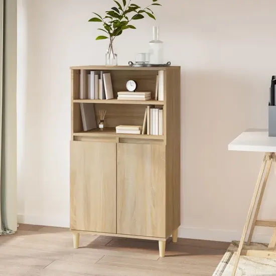 Elmont Sideboard with 2 Doors - Sonoma Oak, Engineered Wood product