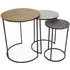 Eloisa Hammered Metal Nest of 3 Tables - Gold, Metal