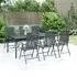 Elon Large 7 Piece Garden Dining Set - Anthracite, Steel