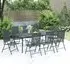 Elon Large 9 Piece Garden Dining Set - Anthracite, Steel