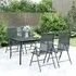 Elon Medium 5 Piece Garden Dining Set - Anthracite, Steel