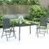 Elon Small 3 Piece Garden Dining Set - Anthracite, Steel