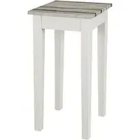 Eloy Tall Side Table - White, Maritimo Pine