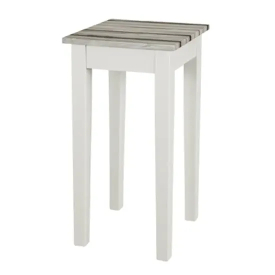 Eloy Tall Side Table - White, Maritimo Pine